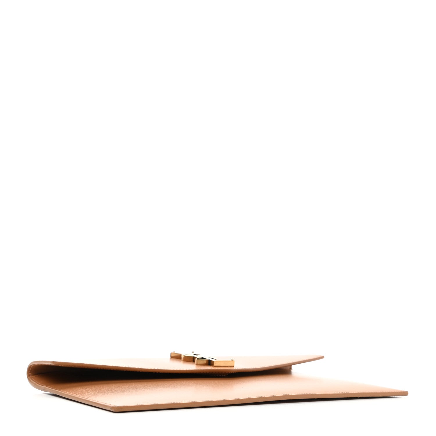 Saint Laurent Smooth Shiny Calfskin Medium Uptown Pouch Dune 4 of 7