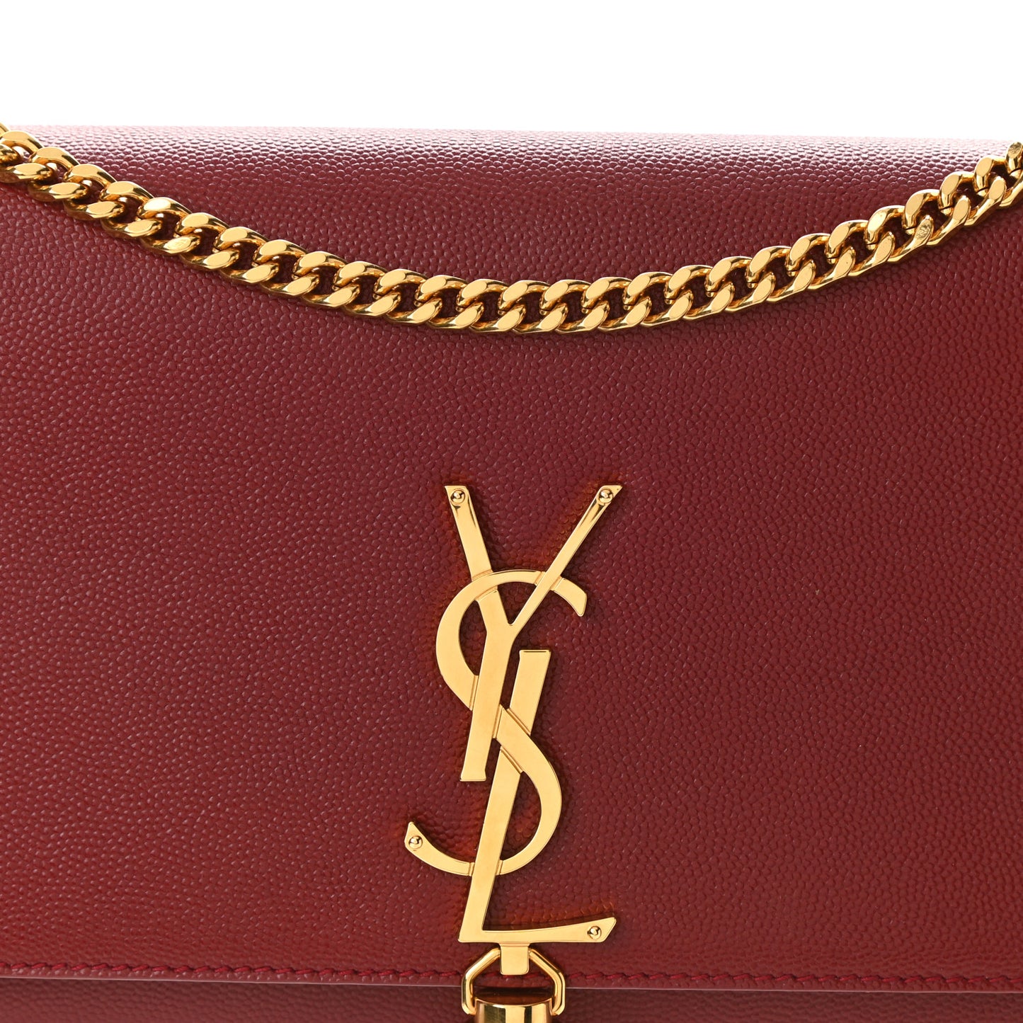 Grain De Poudre Medium Classic Monogram Kate Tassel Satchel Red