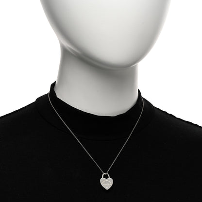 Tiffany Sterling Silver Return to Tiffany Heart Lock Pendant Necklace 2 of 4