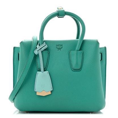 MCM Grained Calfskin Mini Milla Tote Oasis Green 1 of 16