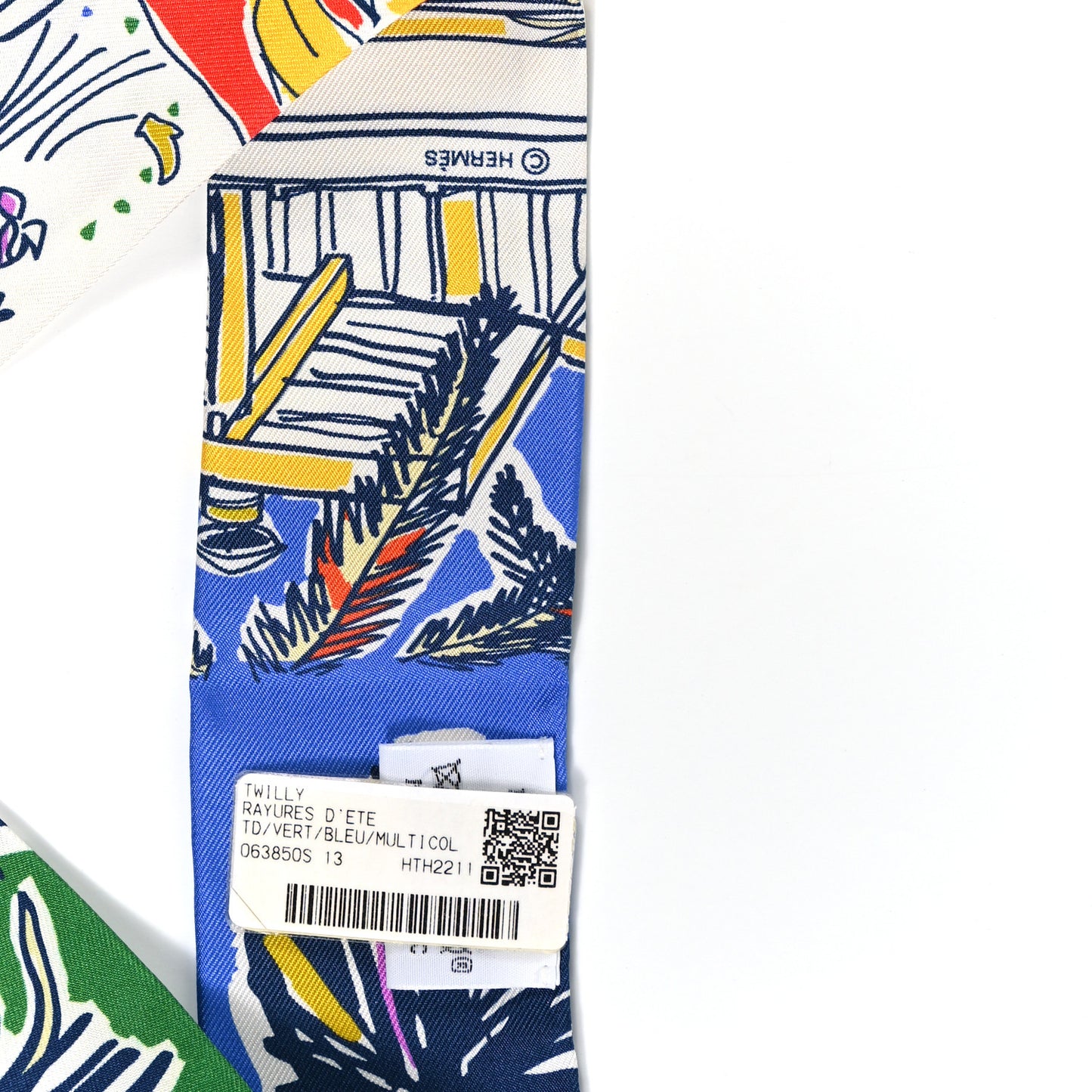 Silk Rayures d'Ete Twillly Vert Bleu Multicolor