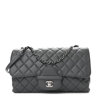 Chanel Lambskin Quilted Jumbo Coco Loop Flap Grey 1 of 11
