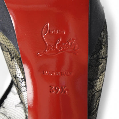 Christian Louboutin Satin Lace Exclu 140 Platform Slingbacks 39.5 6 of 7