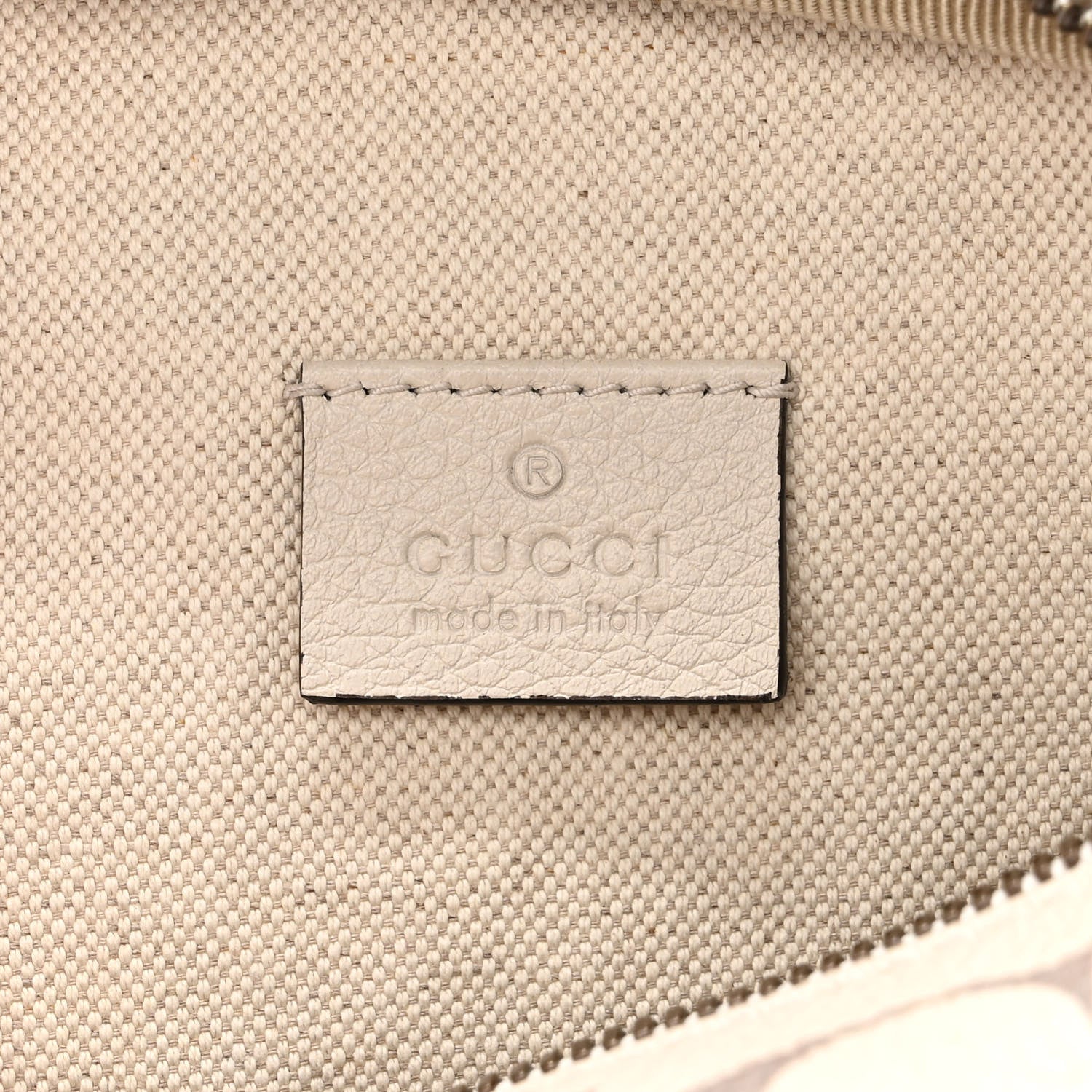 Gucci Grained Calfskin Logo Belt Bag White 6 of 11