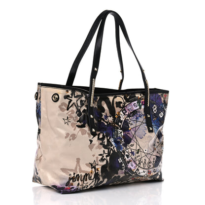 Jimmy Choo Glazed Canvas Zodiac Tote Black 3 of 13