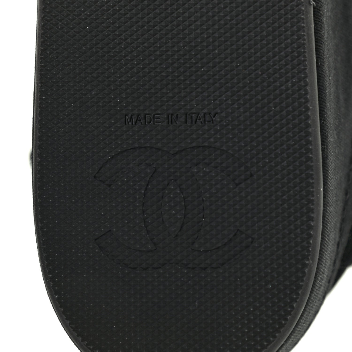 Chanel Grosgrain Crystal Logo Platform Sandals 39 Black 6 of 8