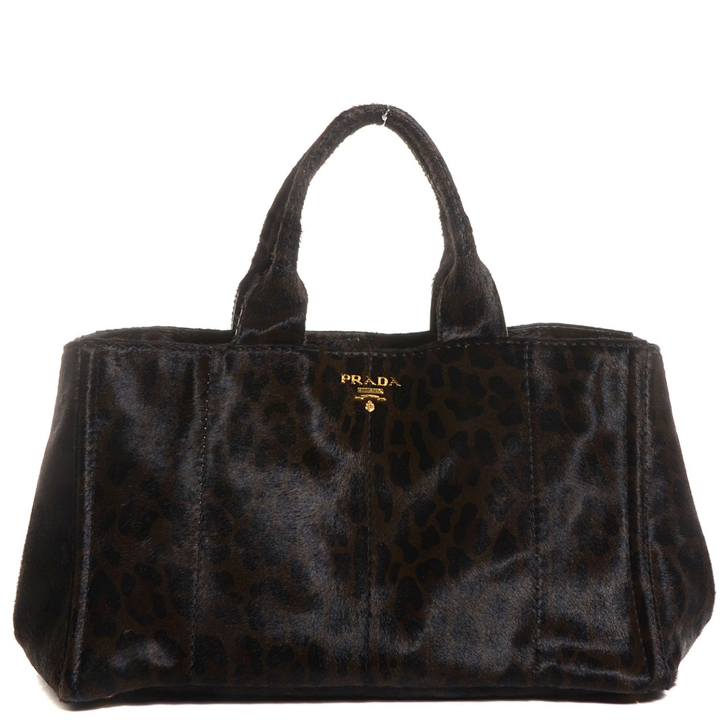 Calf Hair Leopard Print Shopping Tote