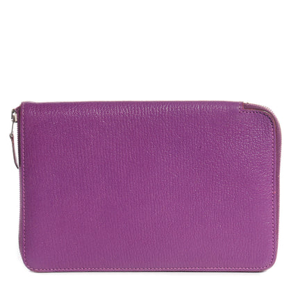 Hermes Chevre Mysore Azap GM Combined Wallet Violet 1 of 12