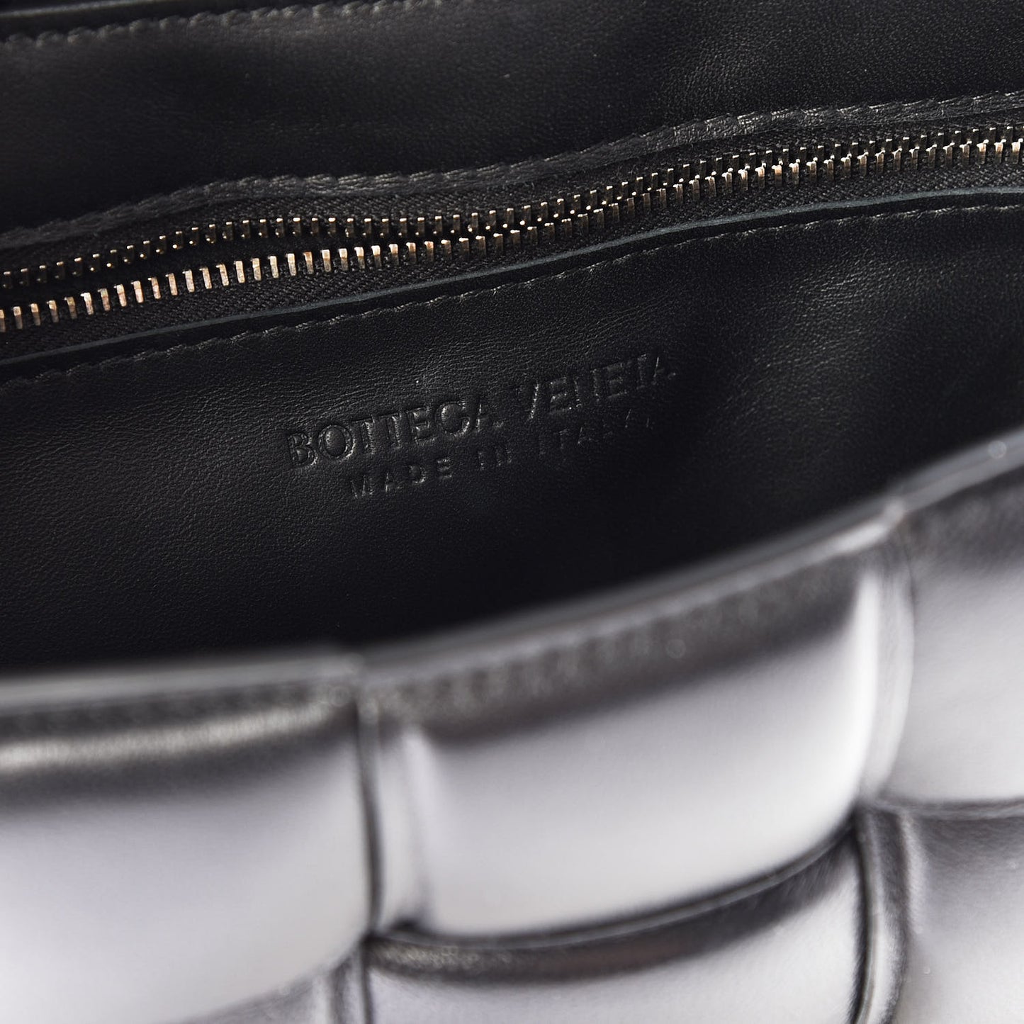 Paper Calfskin Maxi Intreccio Padded Cassette Crossbody Bag Black