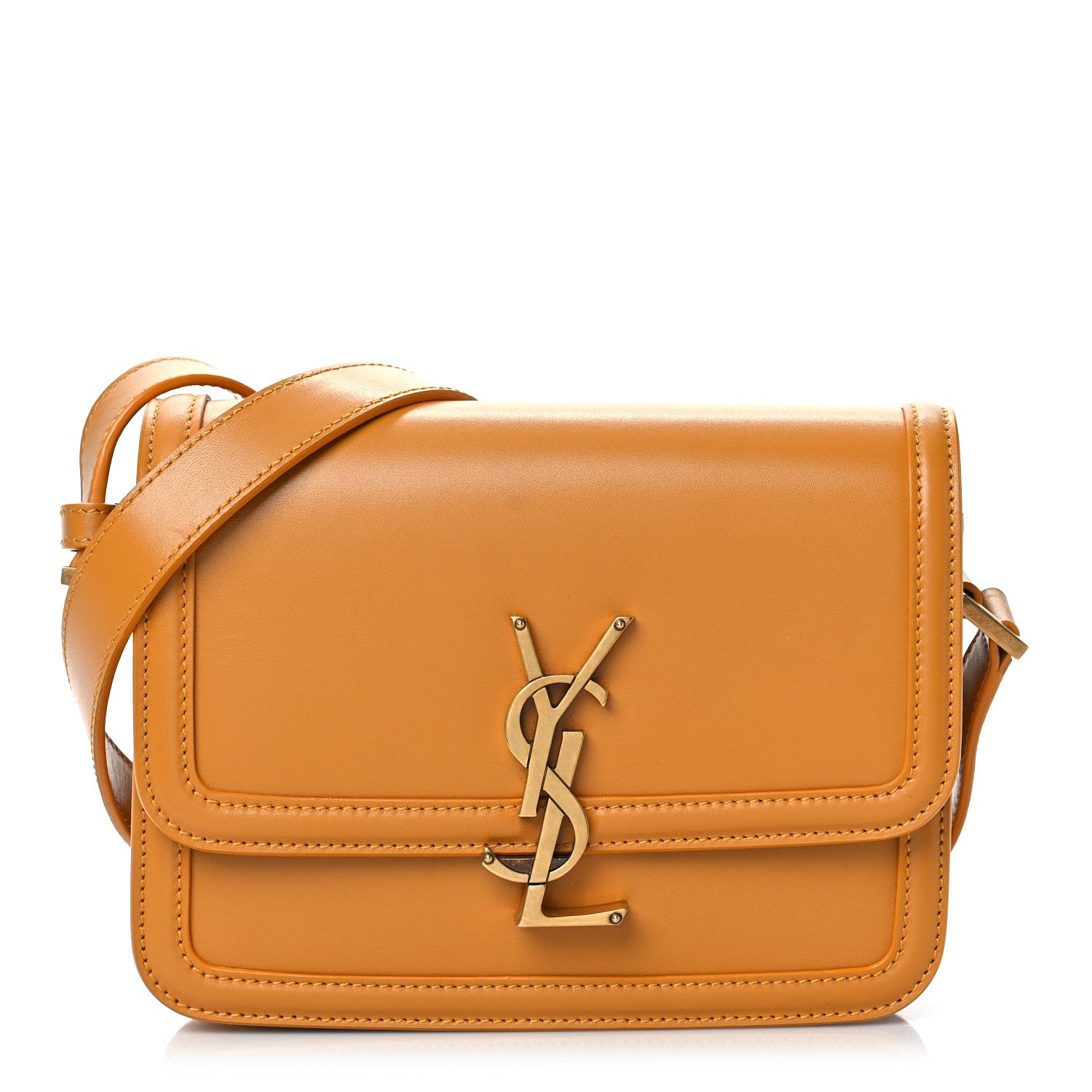 Saint Laurent Smooth Calfskin Small Solferino Satchel Dark Sun 1 of 8
