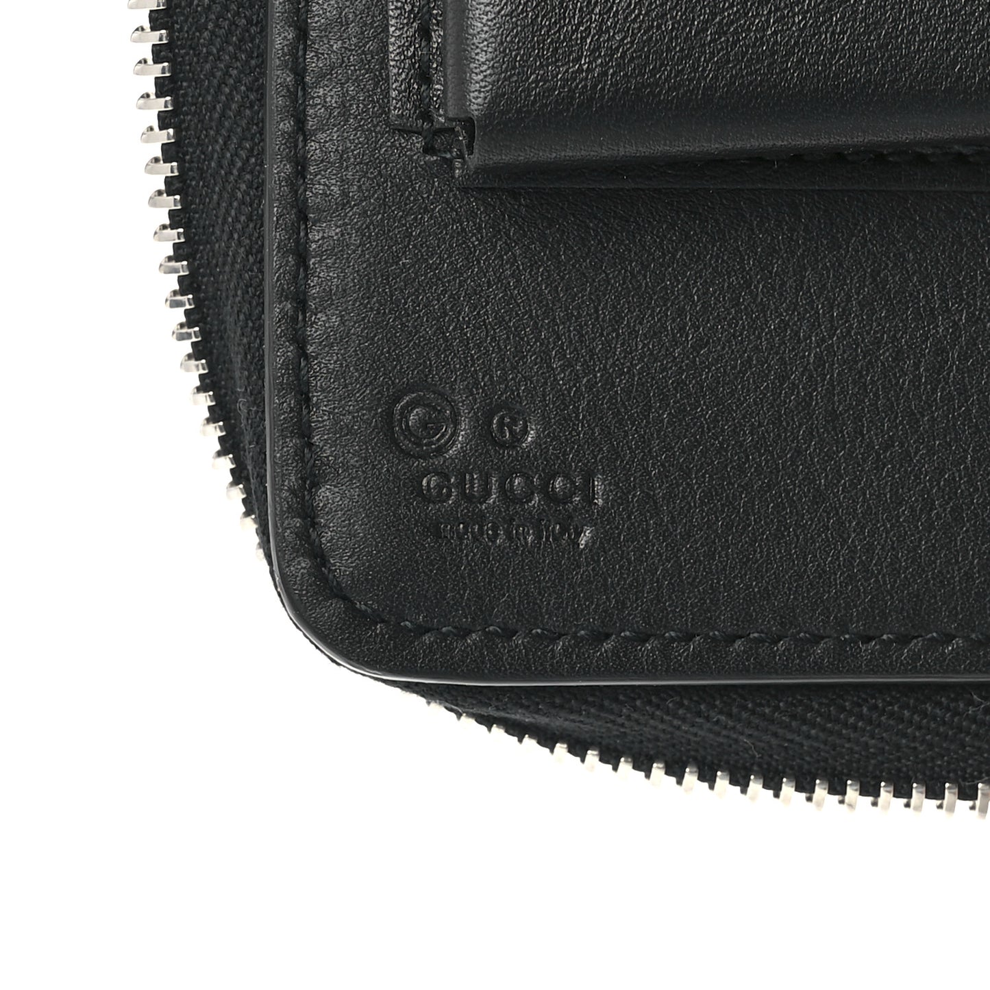 Soft Microguccissima Zip Around Top Handle Travel Wallet Carbon