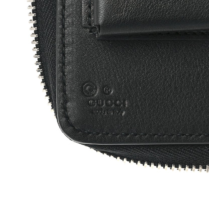 Gucci Soft Microguccissima Zip Around Top Handle Travel Wallet Carbon 7 of 13
