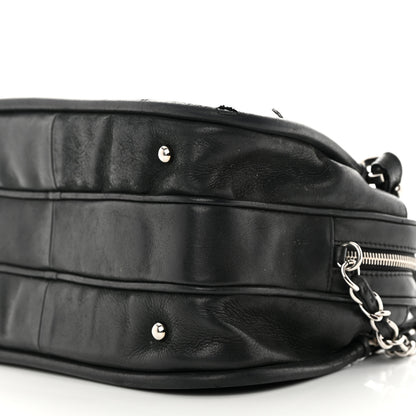 Chanel Iridescent Calfskin Quilted Relax CC Camera Case Black 10 of 18