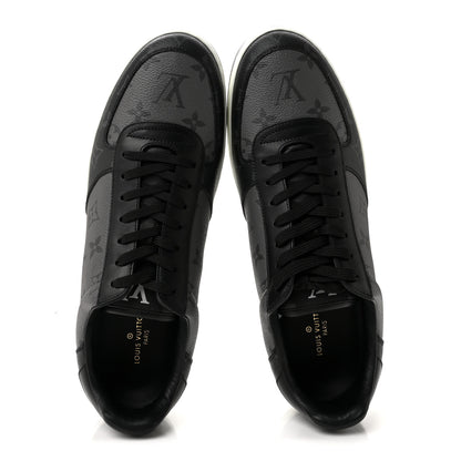Louis Vuitton Reverse Monogram Eclipse Rivoli Mens Sneakers 10 Black 2 of 10