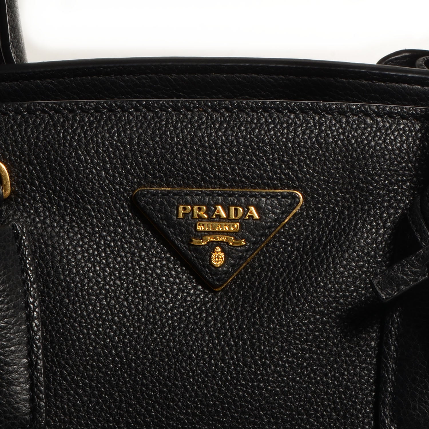 Prada Vitello Grain Tote Black 3 of 11