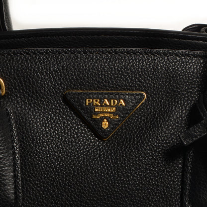Prada Vitello Grain Tote Black 3 of 11