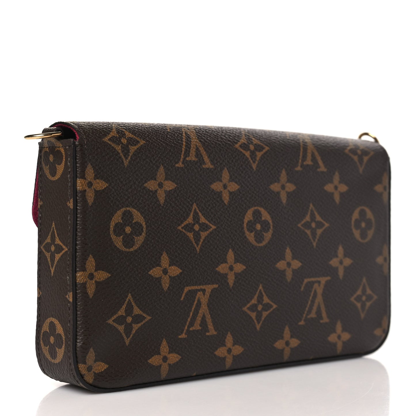 Monogram Pochette Felicie Chain Wallet Fuchsia