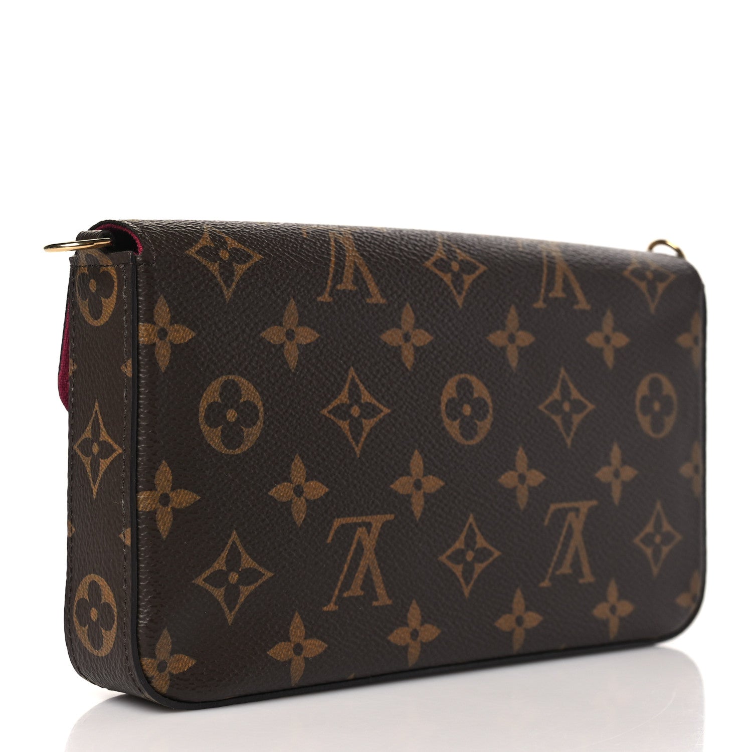 Louis Vuitton Monogram Pochette Felicie Chain Wallet Fuchsia 3 of 8
