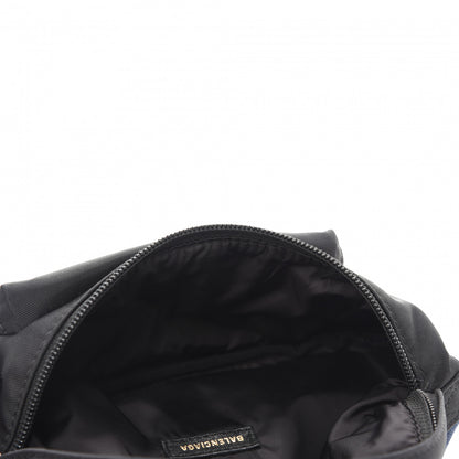 Balenciaga Sport Nylon Logo Embroidered Wheel Belt Bag Black White 6 of 9