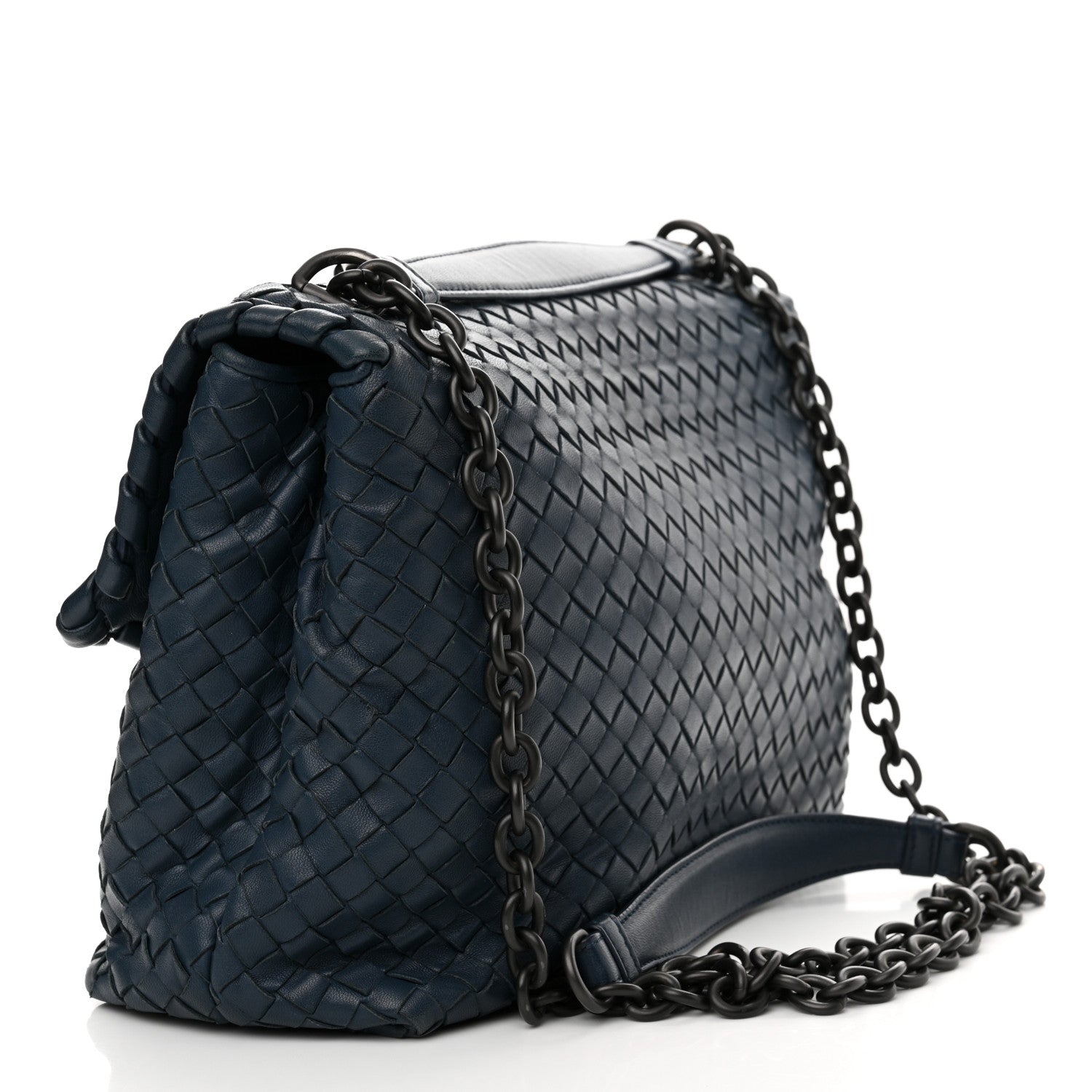 Bottega Veneta Nappa Intrecciato Medium Olimpia Shoulder Bag Denim 3 of 15