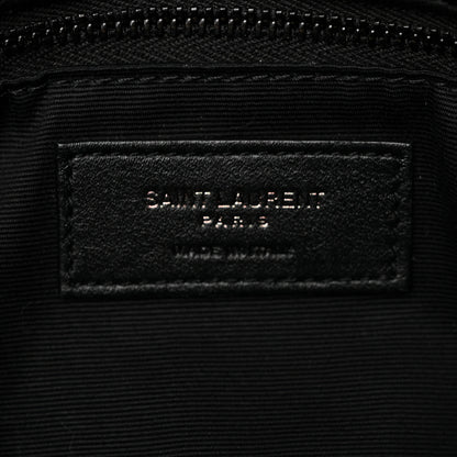 Saint Laurent Lambskin Quilted Monogram Monochrome Small Loulou Puffer Chain Satchel Black 7 of 10