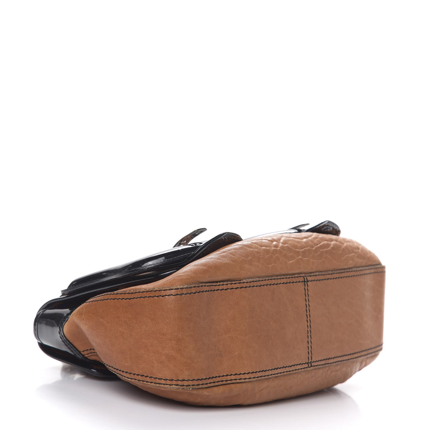 Fendi Nappa Patent B Bag Osso Black 3 of 12