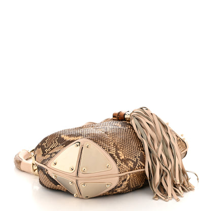 Gucci Python Medium Indy Top Handle Hobo Brown Beige Light Pink 4 of 10