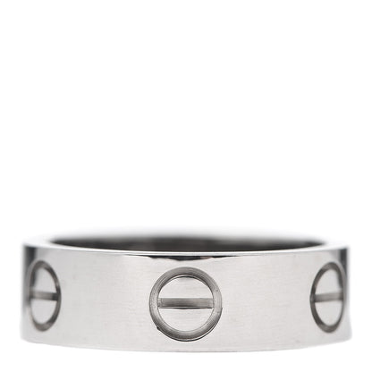 Cartier 18K White Gold 5.5mm LOVE Ring 50 5.25 1 of 4