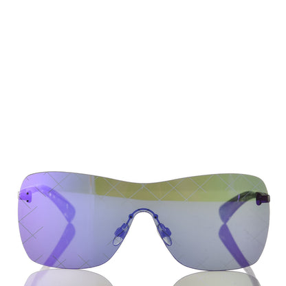 Chanel Shield Runway Sunglasses 4215 Silver Purple 2 of 8