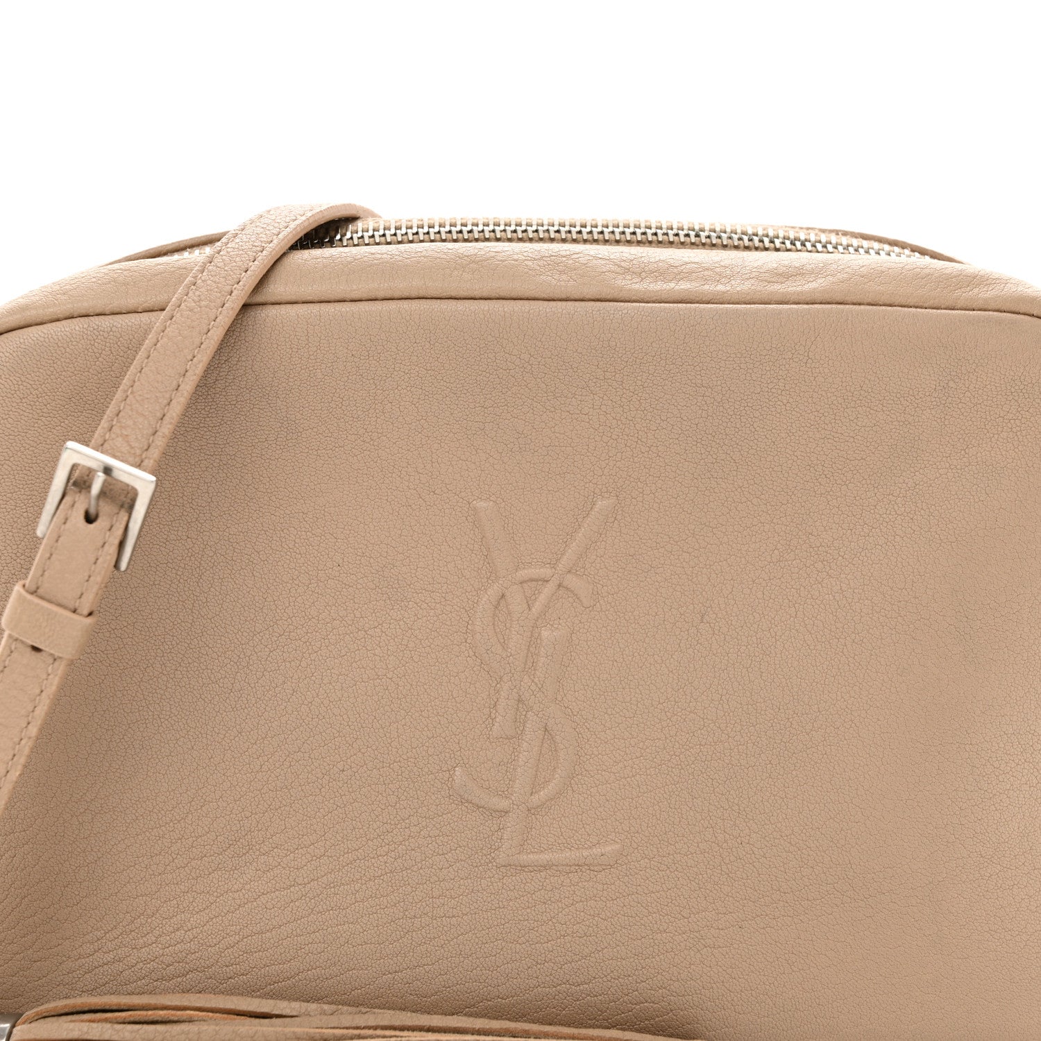 Saint Laurent Lambskin Monogram Small Lou Camera Bag Dark Beige 8 of 21