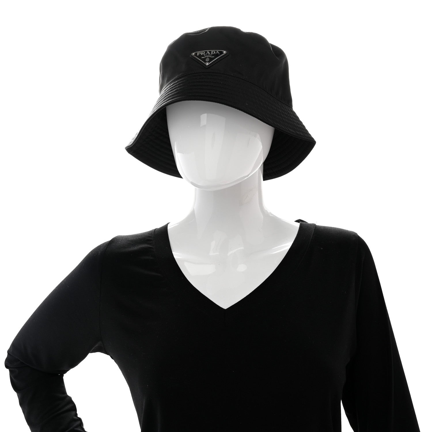 Prada Nylon Bucket Hat XL Black 2 of 14