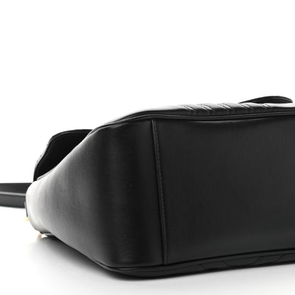 Gucci Calfskin Matelasse Medium GG Marmont Top Handle Shoulder Bag Black 4 of 10