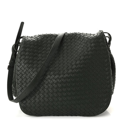 Bottega Veneta Nappa Intrecciato Messenger Bag Green 1 of 9