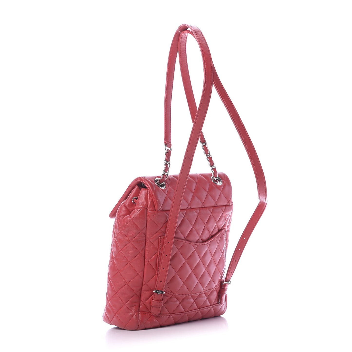 Lambskin Quilted Small Urban Spirit Backpack Red