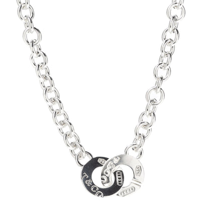 Tiffany Sterling Silver 1837 Circle Clasp Necklace 1 of 4