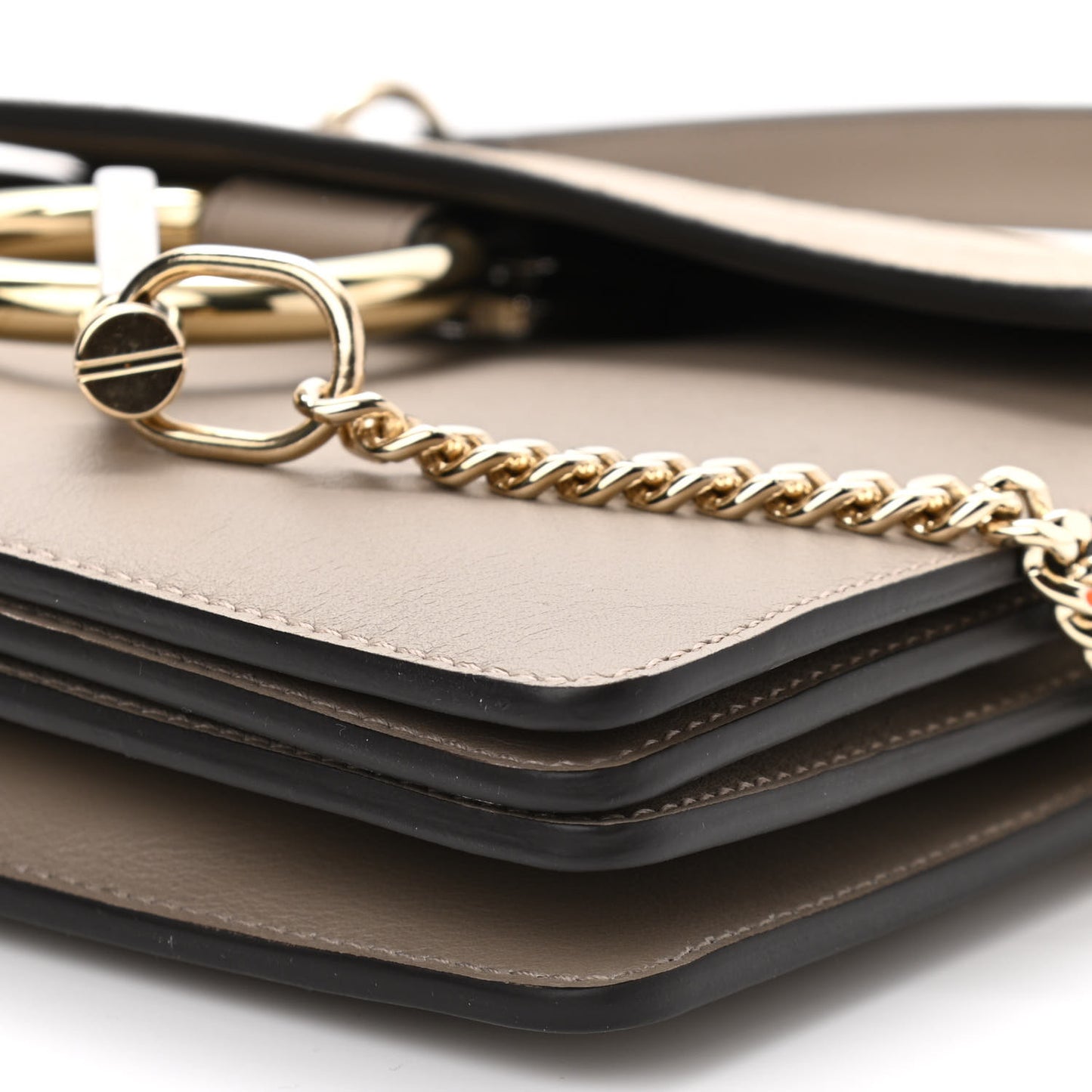 Suede Calfskin Small Faye Top Handle Bag Motty Grey