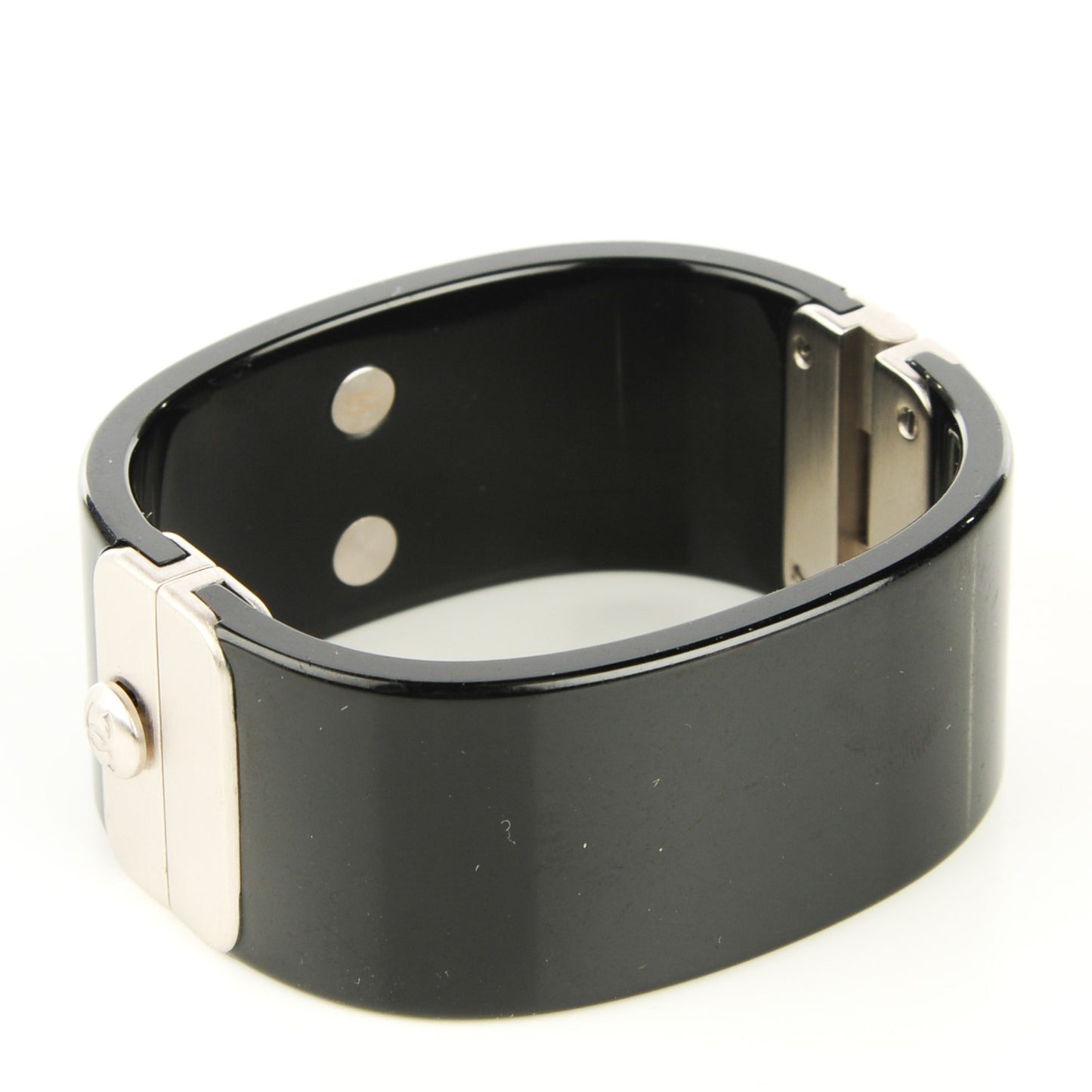 Resin Baguette Crystal CC Cuff Black