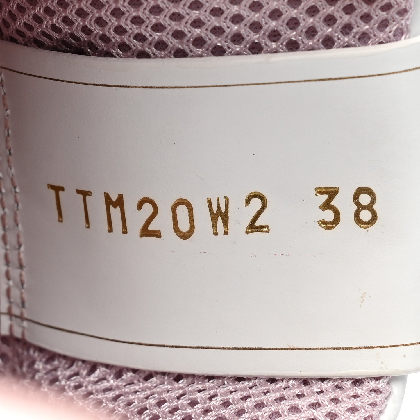 Calfskin Womens Backnet Sneakers 38 White Pink