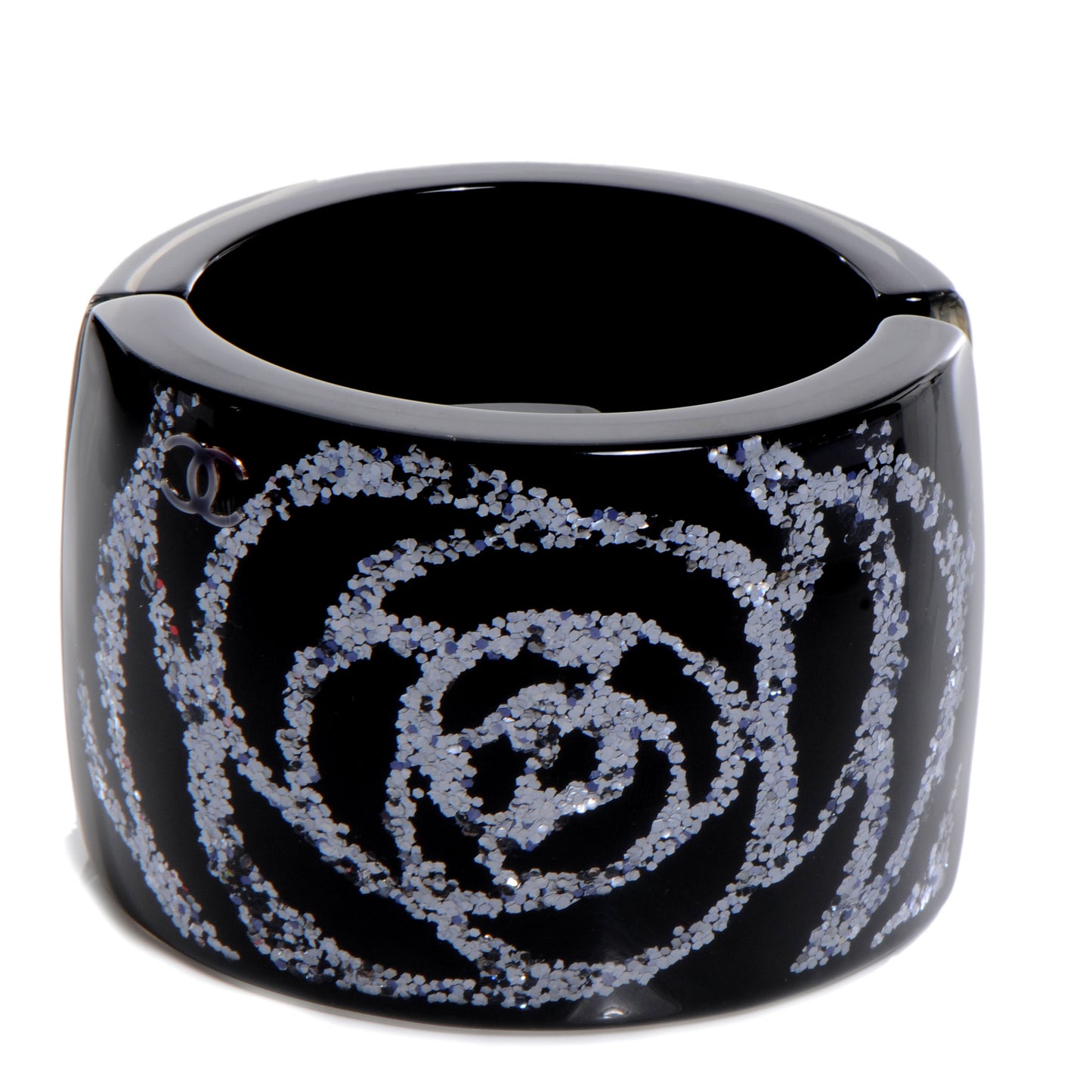 Camellia Glitter CC Cuff Black