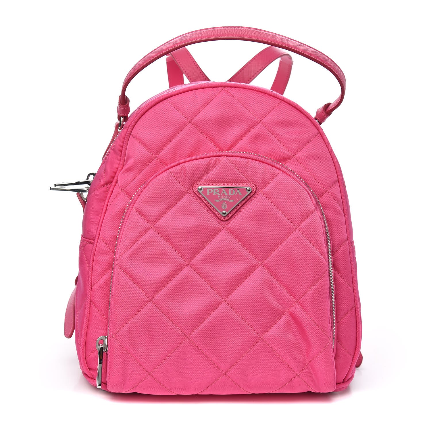 Prada Nylon Tessuto Impuntu Quilted Backpack Fuxia 1 of 8