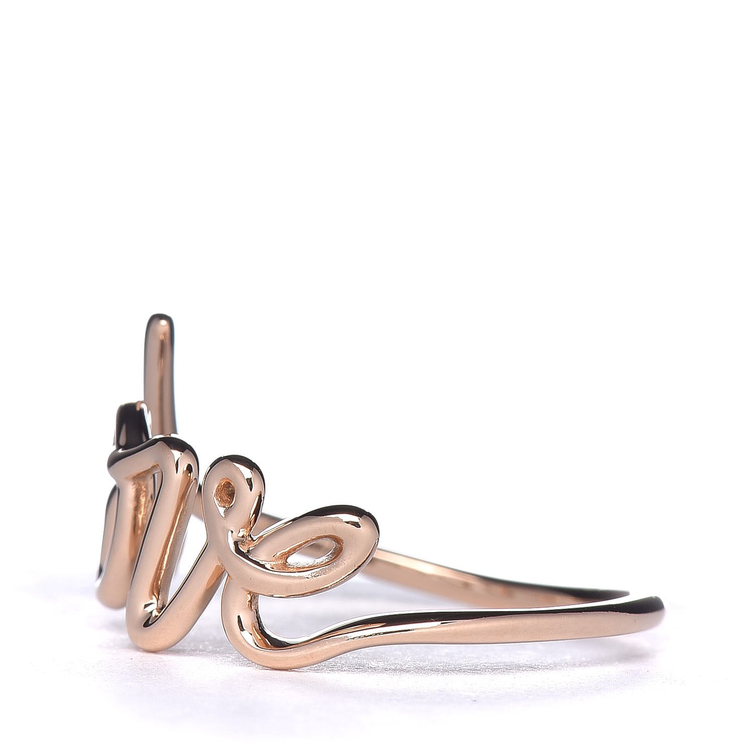 Tiffany 18K Rose Gold Paloma's Graffiti Love Ring 55 7.25 3 of 7