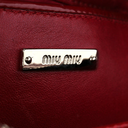 Miu Miu Vernice Nappa Shoulder Bag Cherry 6 of 10