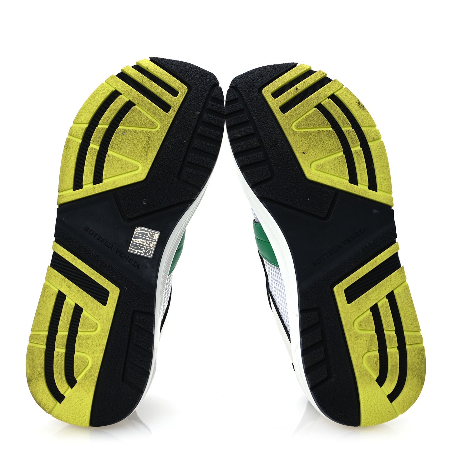 Calfskin Technical Mesh Speedster Sneakers 40 White Black Green