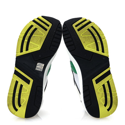 Bottega Veneta Calfskin Technical Mesh Speedster Sneakers 40 White Black Green 7 of 15