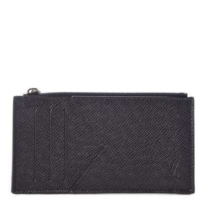 Louis Vuitton Taiga Coin Card Holder Black 1 of 6