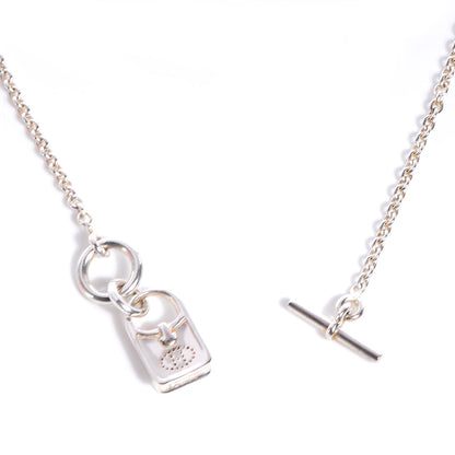Hermes Sterling Silver Evelyne Shoulder Bag Necklace 4 of 6