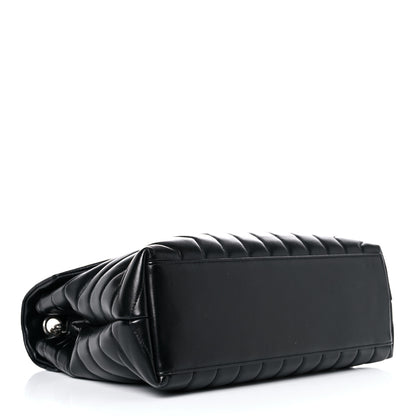 Saint Laurent Calfskin Y Quilted Monogram Medium Loulou Chain Satchel Black 4 of 25