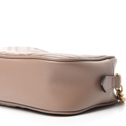 Gucci Calfskin Matelasse Small GG Marmont Chain Shoulder Bag Porcelain Rose 7 of 10