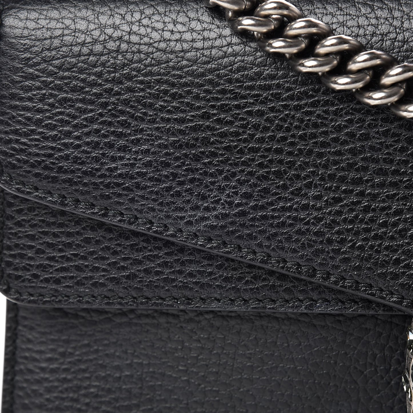 Pebbled Calfskin Small Dionysus Shoulder Bag Black