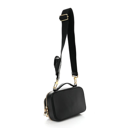 Louis Vuitton Calfskin Monogram Embossed Utility Crossbody Black 2 of 8